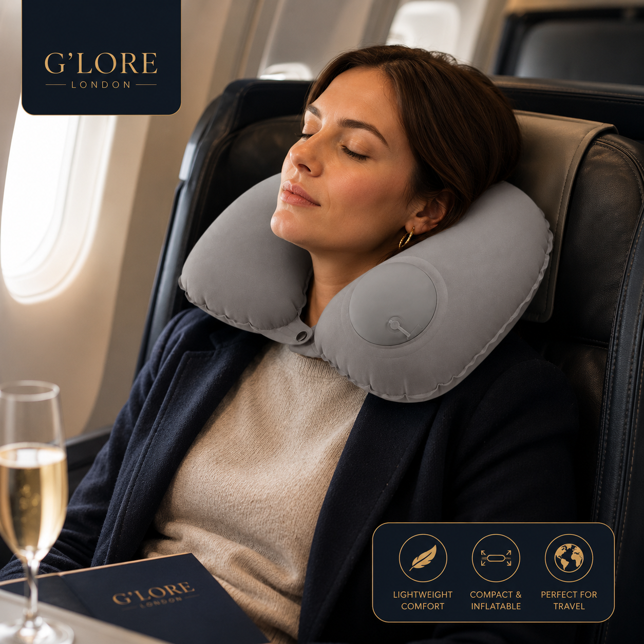 Lightweight Inflatable Travel Neck Pillow