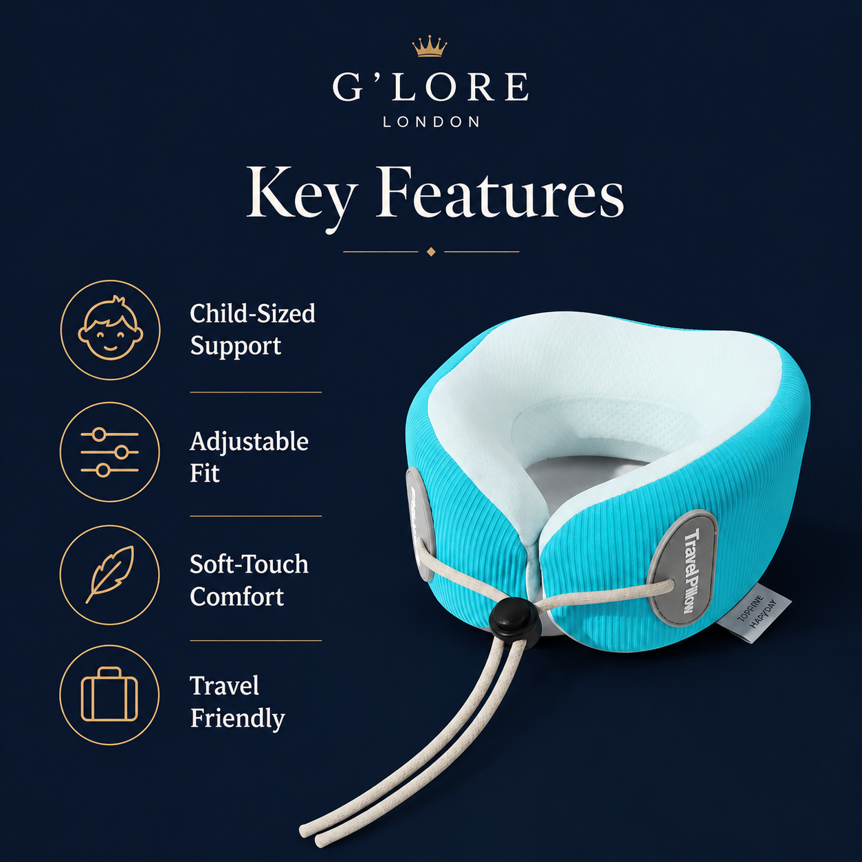 Cloud Comfort 360° Kids’ Memory Foam Travel Neck Pillow