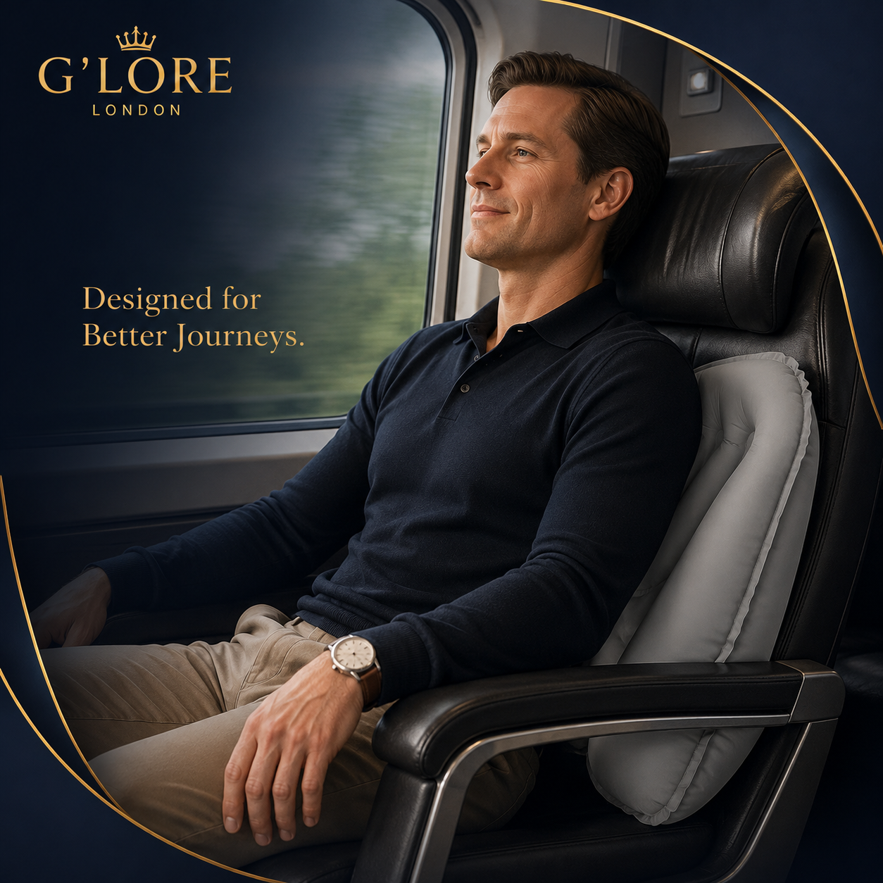 Air Comfort Inflatable Lumbar Support Cushion