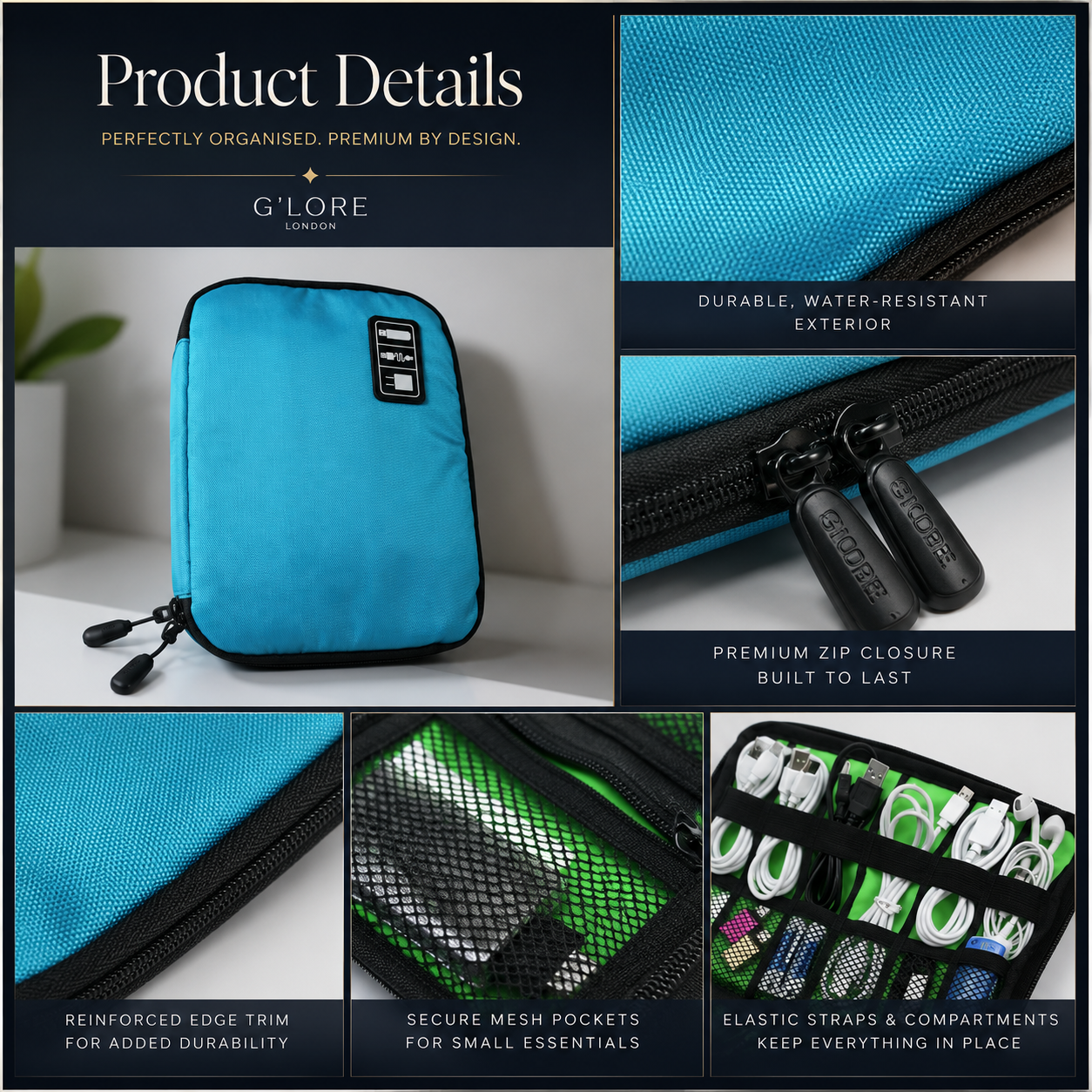 Tech Tidy Travel Cable Organiser