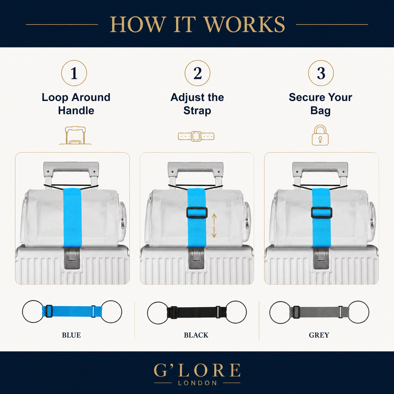 Adjustable Luggage Connector Strap