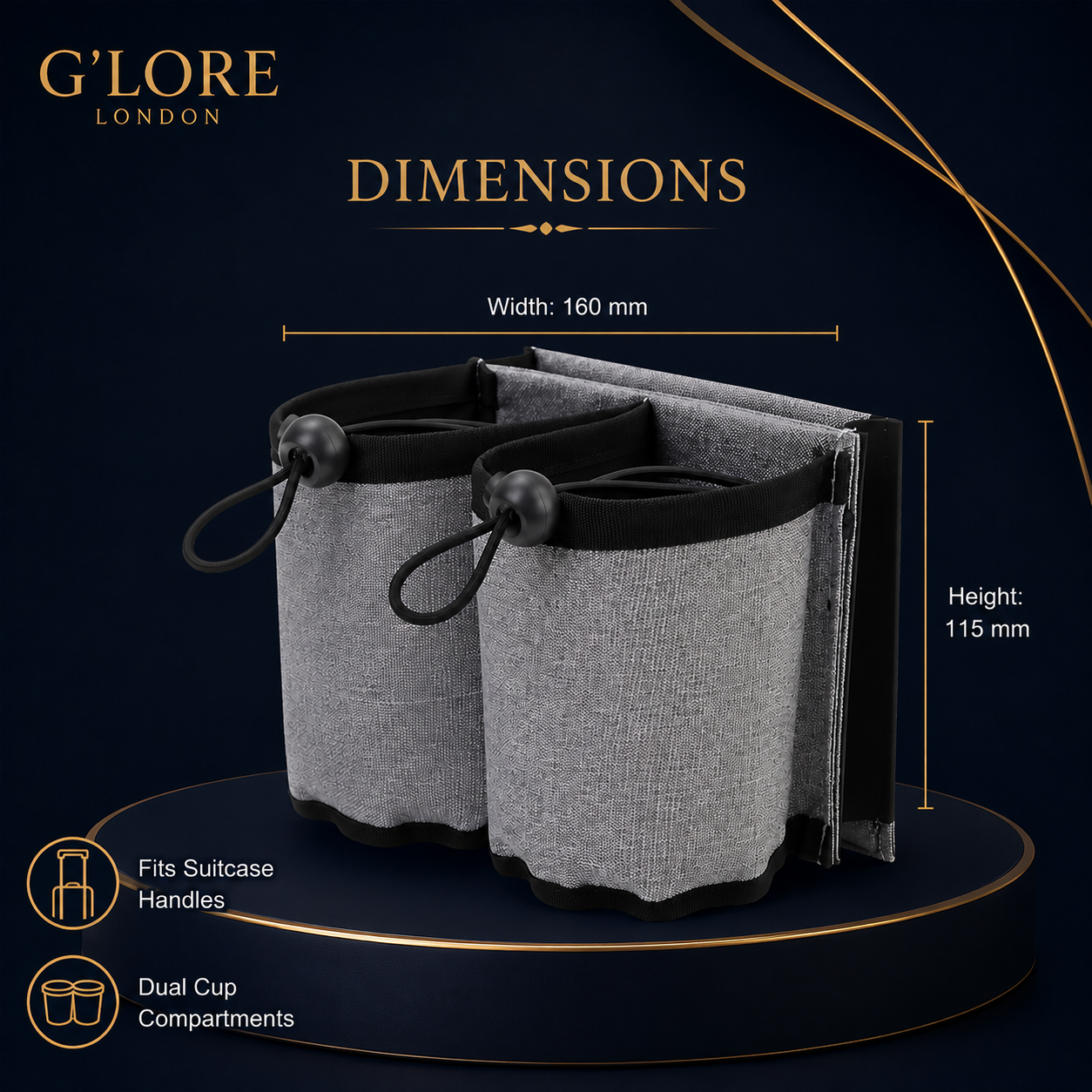 Hands-Free Luggage Cup Holder