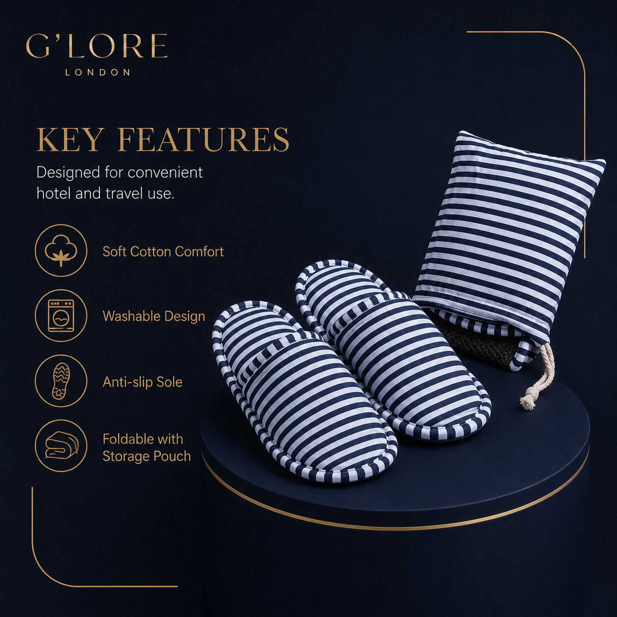 Foldable Travel Slippers