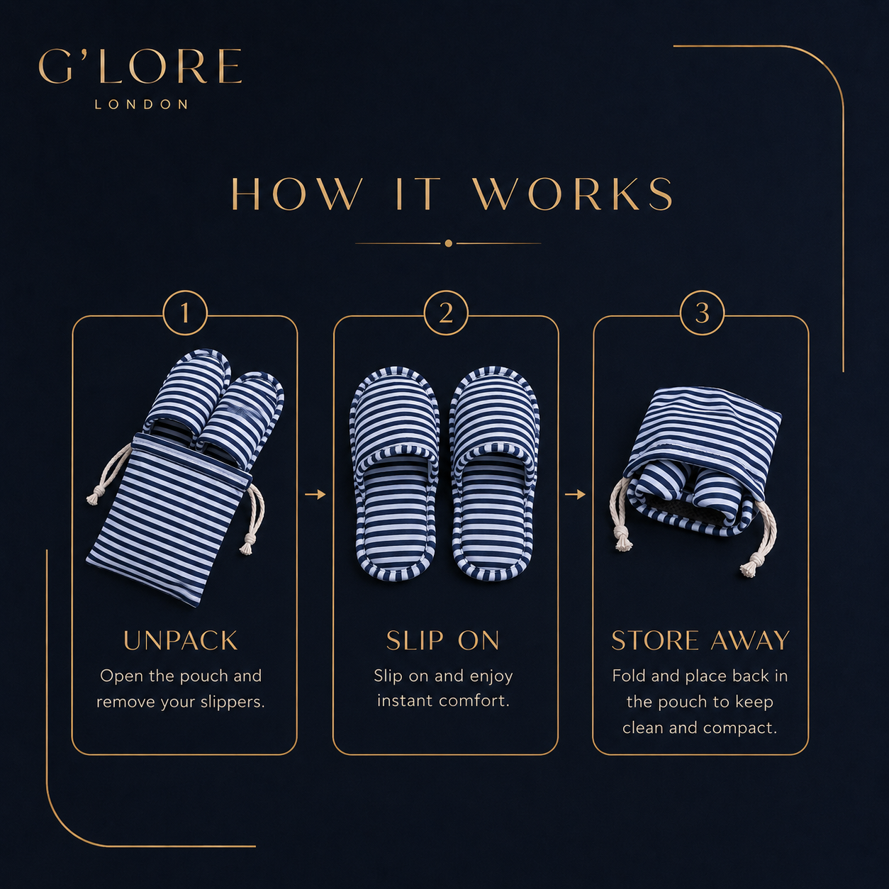 Foldable Travel Slippers
