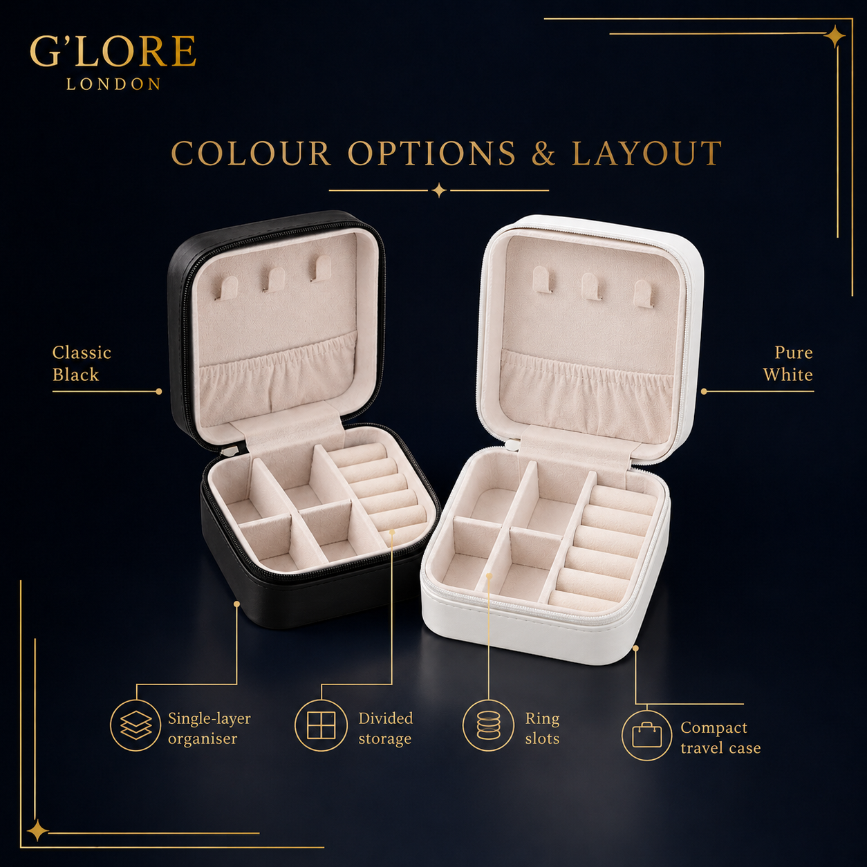 Compact Travel Jewellery Case