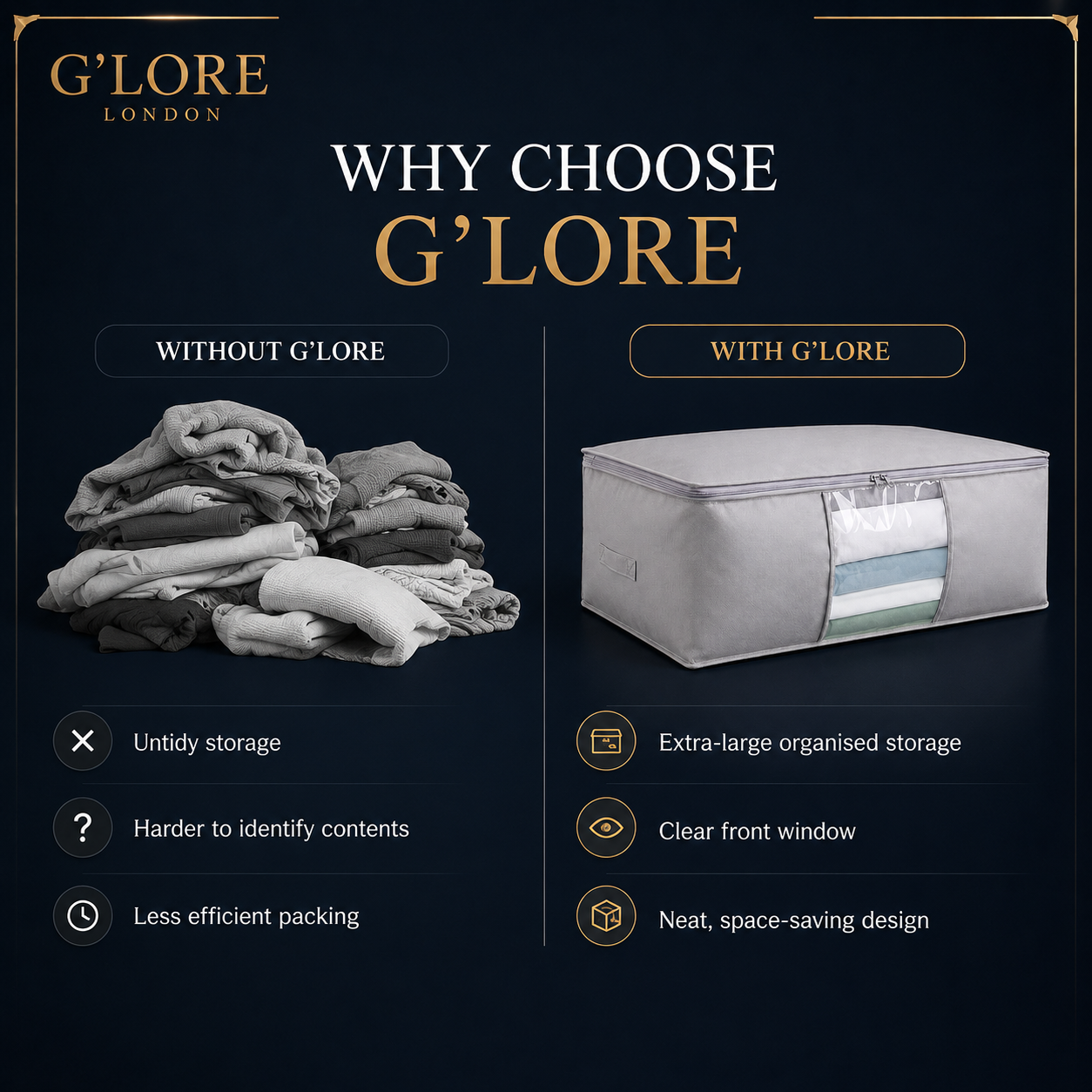 Extra-Large Foldable Clothes & Duvet Storage Bags