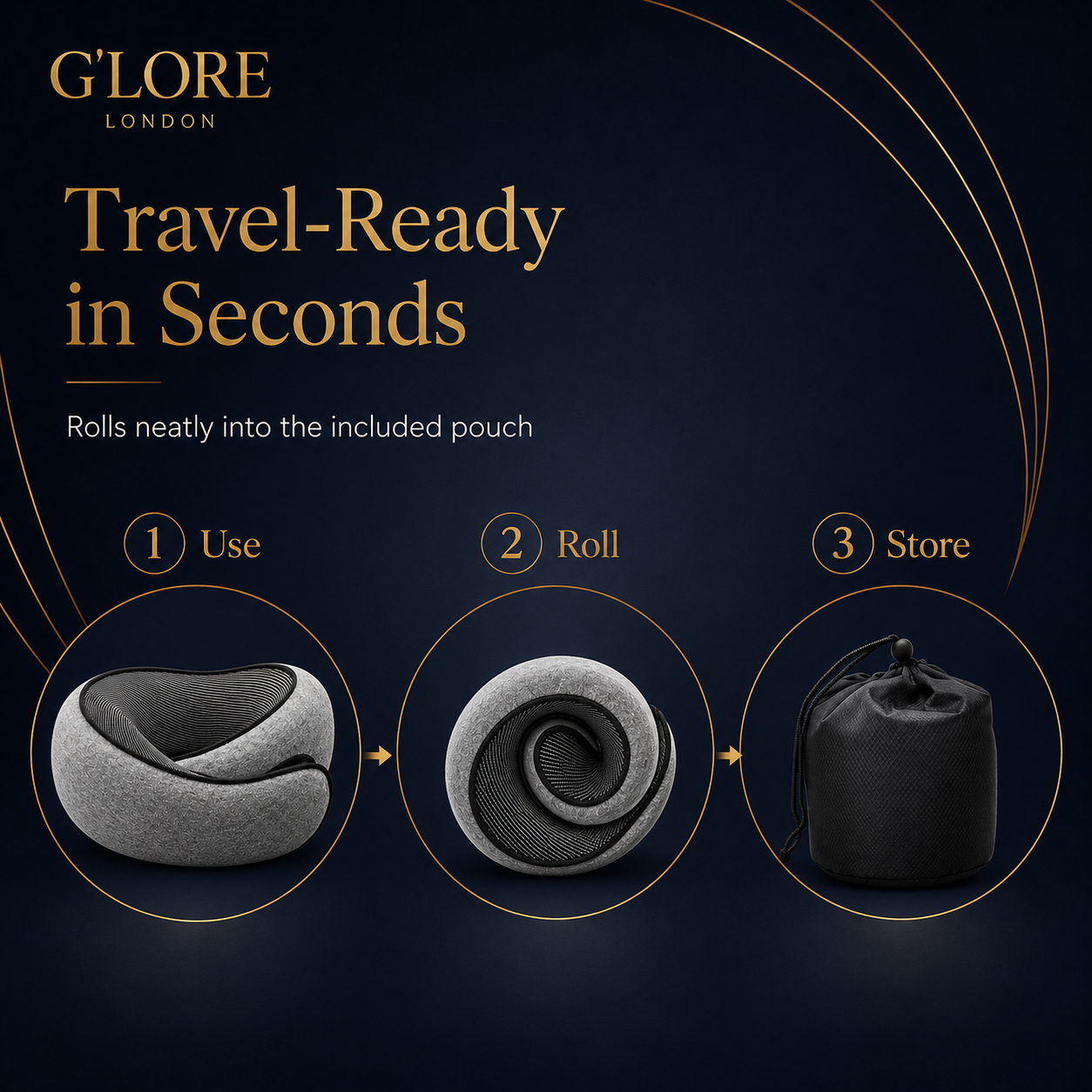Cloud Comfort Memory Foam Travel Neck Pillow