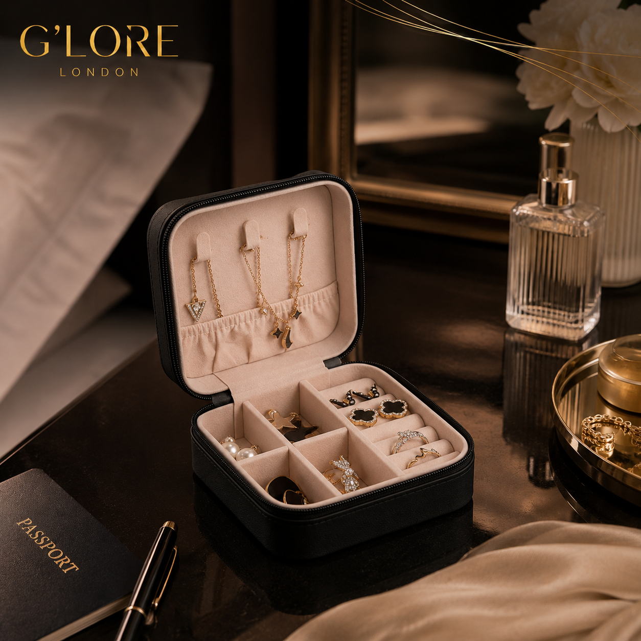 Compact Travel Jewellery Case