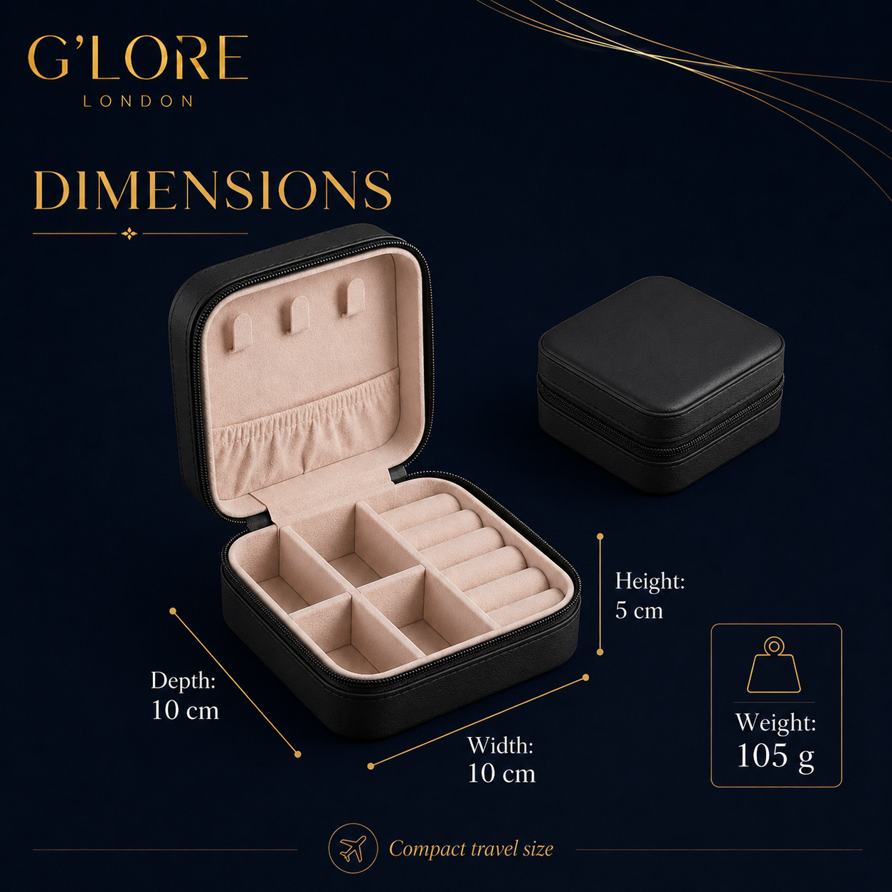 Compact Travel Jewellery Case
